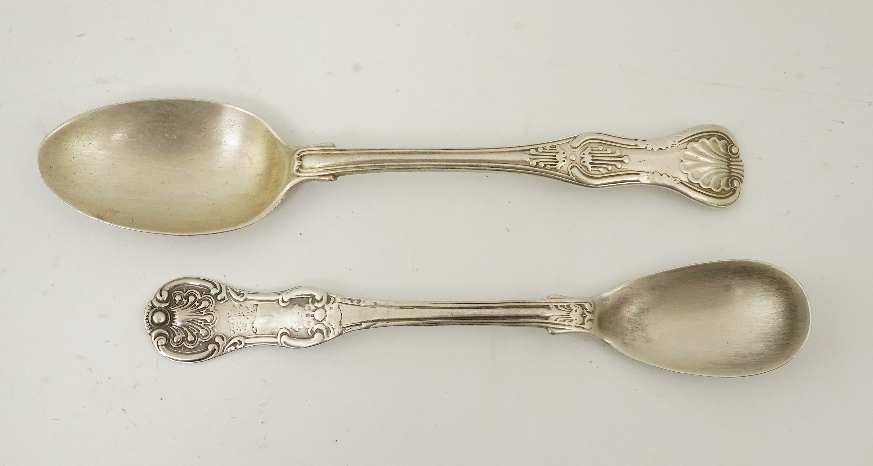 Twenty items of 19th century silver flatware, various patterns, dates and makers